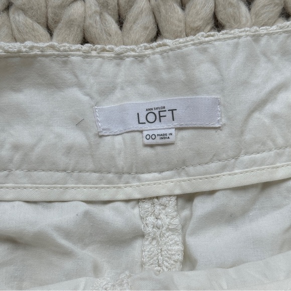 J.Crew Off White Crochet Shorts 00 - Picture 3 of 5